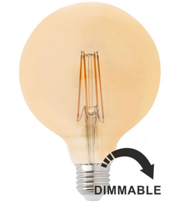 Bombilla LED globo ámbar 5W dimmable de Faro Barcelona