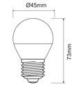 Spherical LED bulb E27/E14 power 4W BENEITO FAURE warranty 5 years