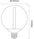 Ampoule LED globe OPPO TRANSPARENT 13W E27 Beneito & Faure
