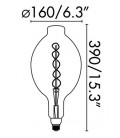 Bombilla LED con filamento BT180 ámbar 8W de Faro