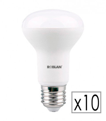 Pack 10 LED bulb R63 8W by Roblan