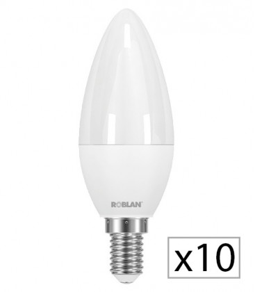 Pack 10 LED CANDLE SKY C30 6W by Roblan