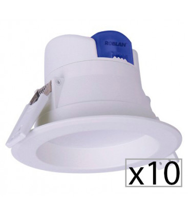 Pack 10 downlight LED ALL IN 7-25 W de Roblan