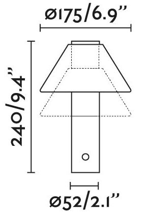 Lámpara portátil FUJI de Faro Barcelona