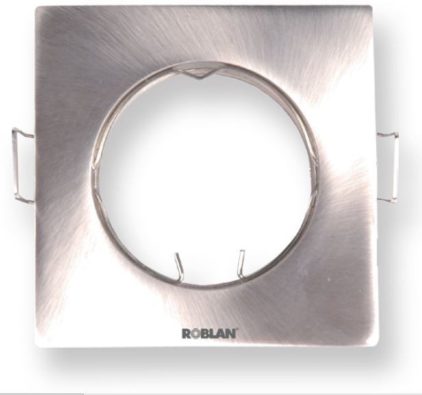 Aro cuadrado orientable para dicroicas GU10 de Roblan