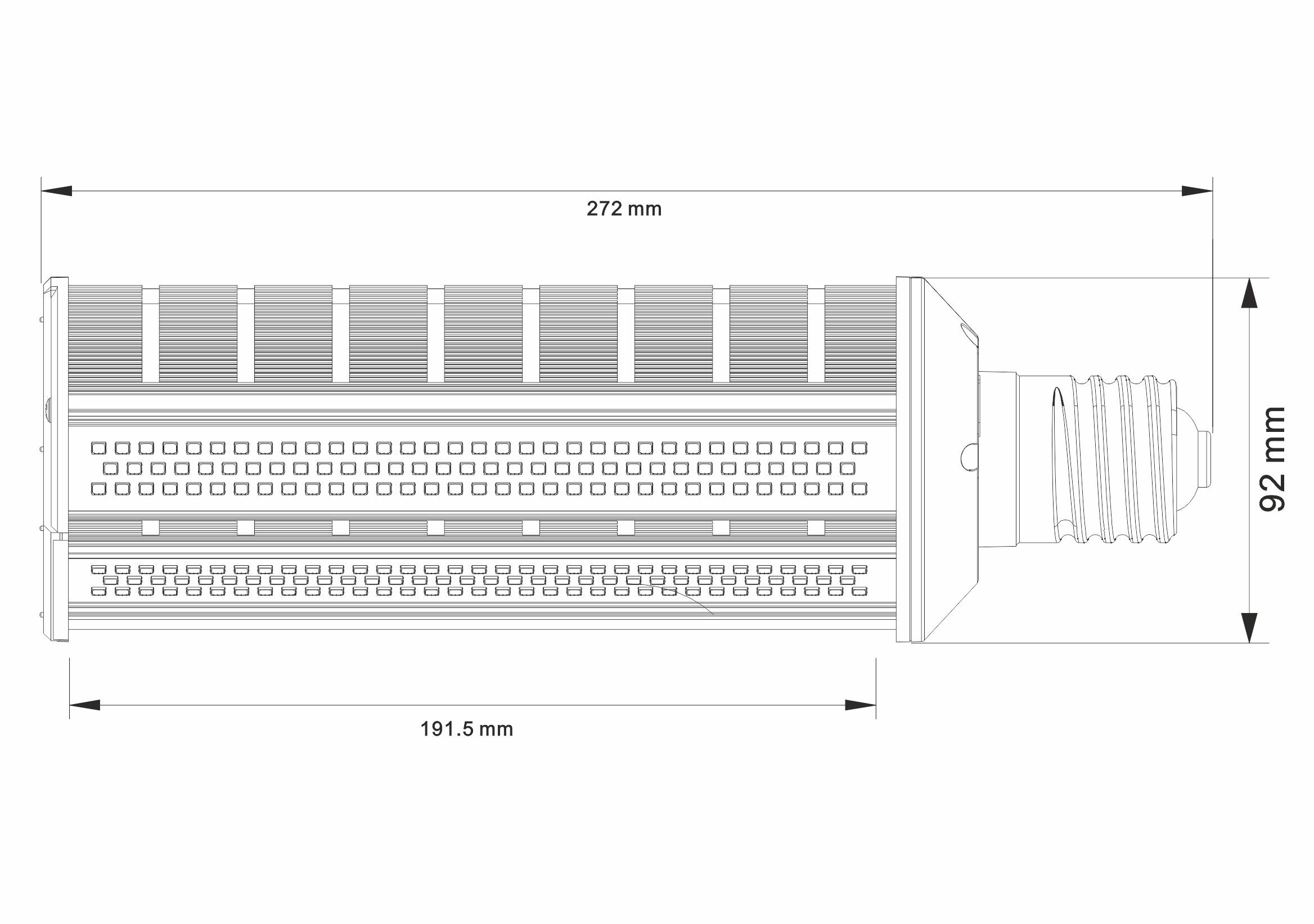 SMILE ALUMINIUM 60W E40 100-240V 120º LED de Beneito Faure