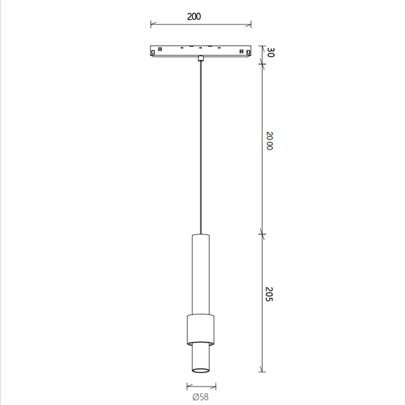 Lámpara colgante LED MAGNETO 5W de Mantra