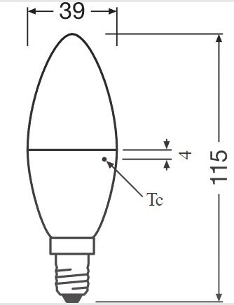 023026 LAMPARA VELA LED E14 7W 6500K STAR OSRAM