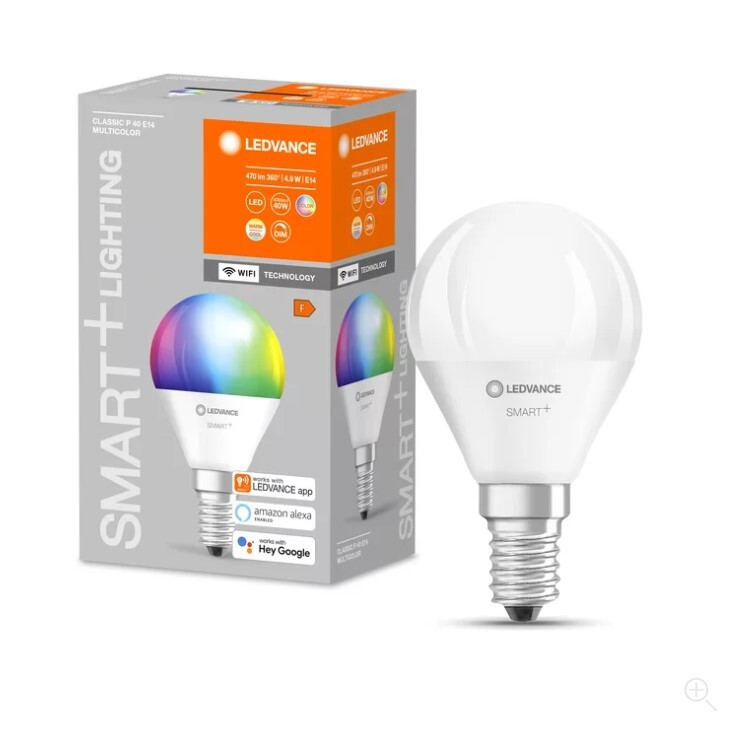 485631 LAMPARA SMART ESFERICA LED 5W E14 RGB+W LEDVANCE