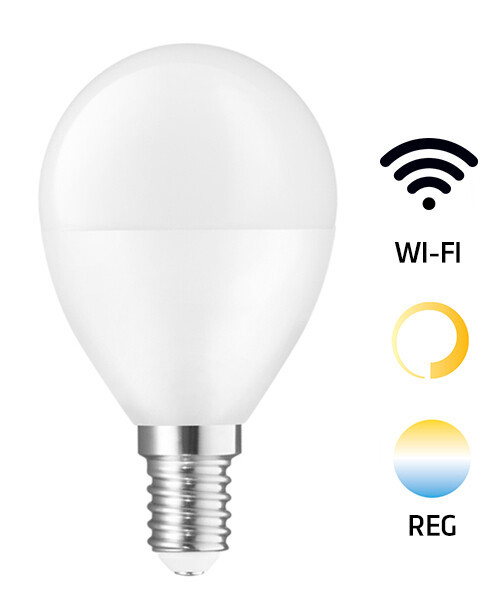 WOJ14414 LAMPARA ESFERICA LED 5W E14 SMART REG SPECTRUM