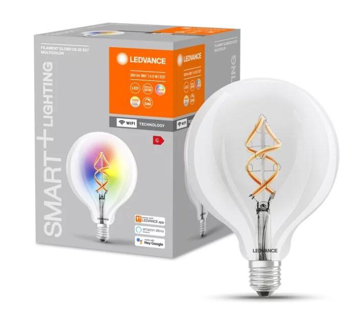 609938 LAMPARA SMART GLOBO FIL LED 4,5W E27 125mm RGB+W LEDVANCE