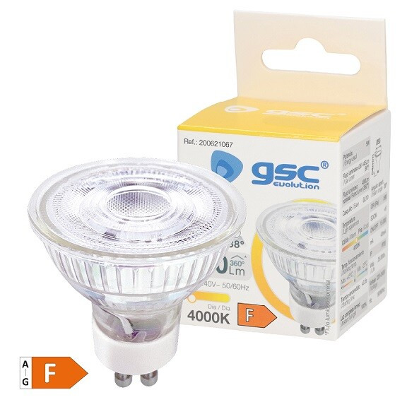 200621067 LAMPARA LED DICROICA CRISTAL 38º 5W GU10 4000K GSC