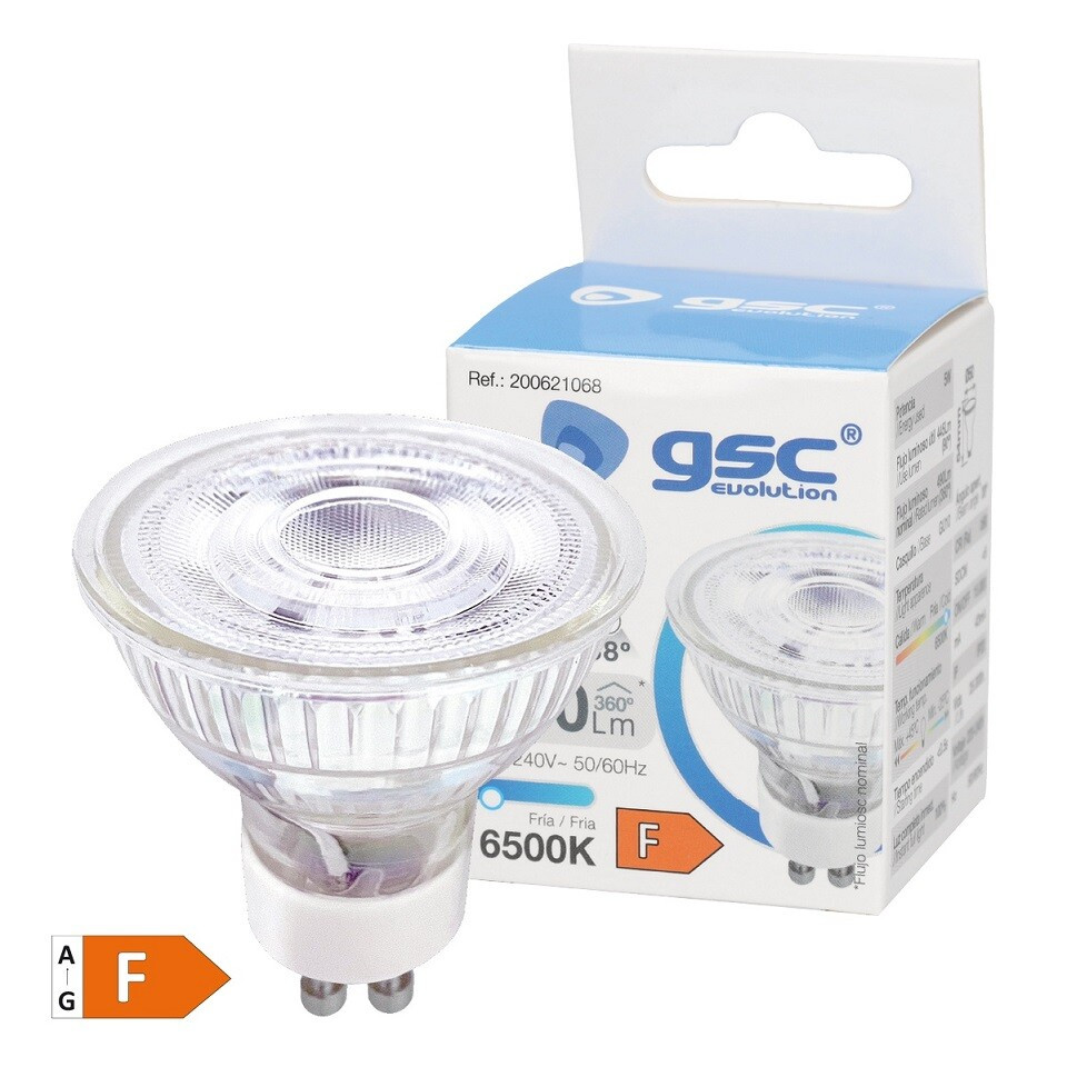 200621068 LAMPARA LED DICROICA CRISTAL 38º 5W GU10 6500K GSC