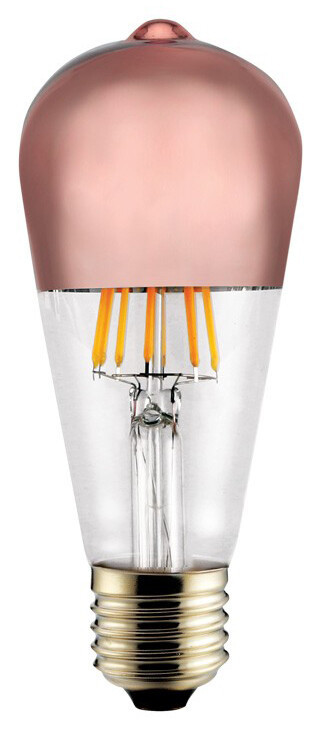 364-06-107 LAMPARA PERA FIL LED REFL BRONCE 8W E27