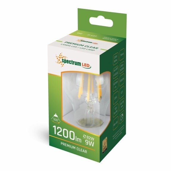 WOJ+14596 LAMPARA STANDARD LED CRISTAL 8.5W E27 4000K SPECTRUM