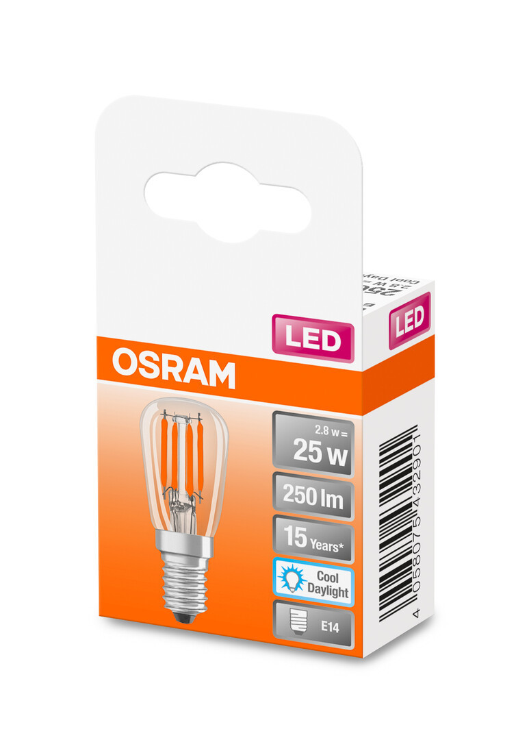 432901 LAMPARA T26 FIL LED E14 2,8W 6500K SPECIAL OSRAM