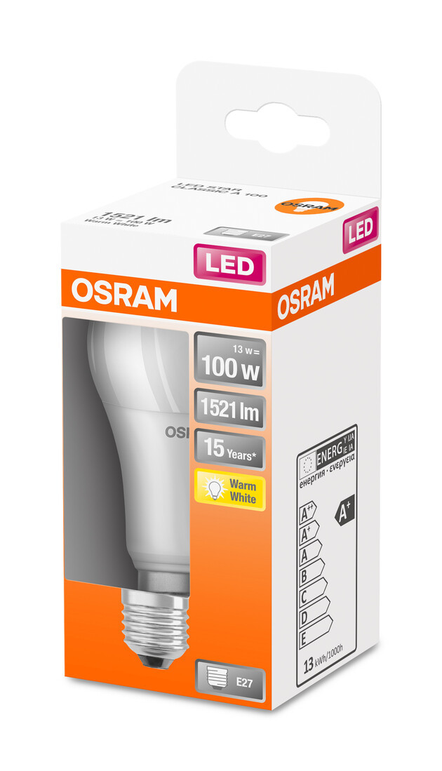 127029 LAMPARA STANDARD LED E27 13W 2700K STAR OSRAM
