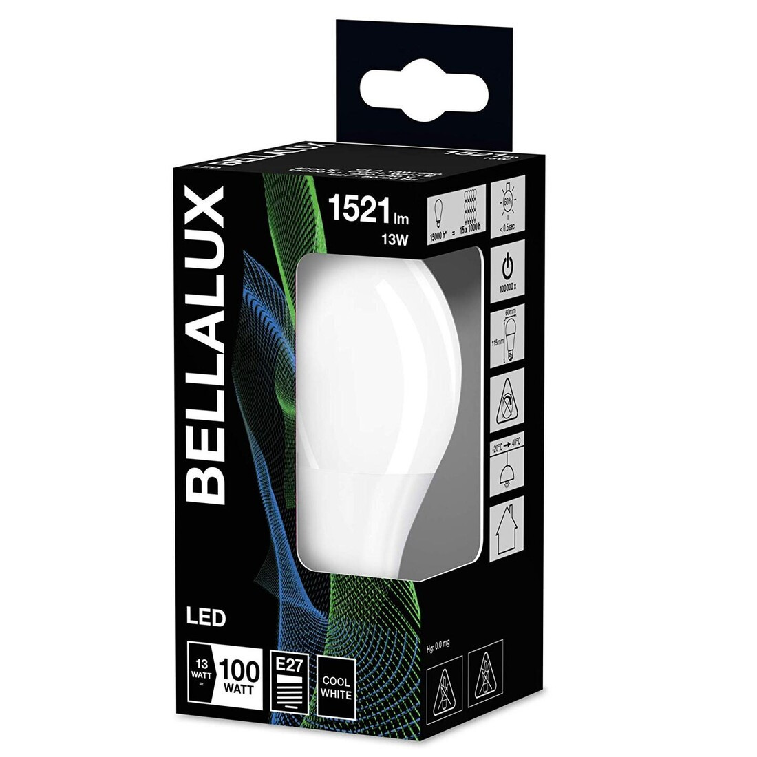 128422 LAMPARA STANDARD LED 13W E27 4000K BELLALUX