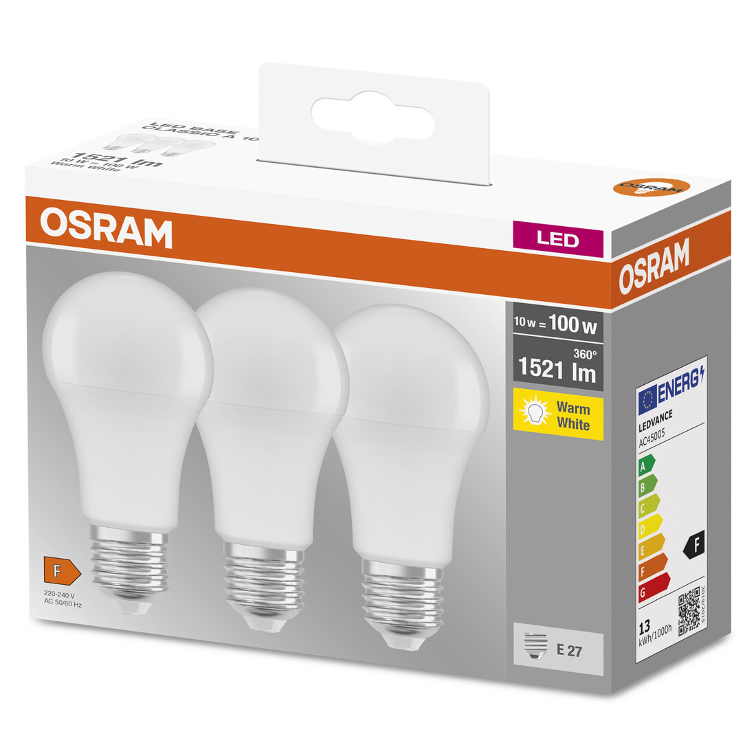 819412 3u LAMPARA STANDARD LED E27 13W 2700K BASE OSRAM