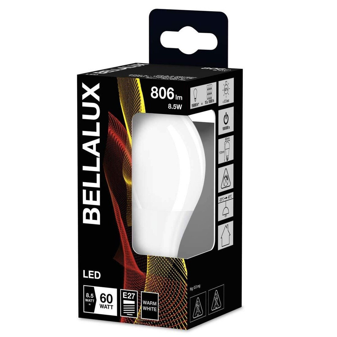 128149 LAMPARA STANDARD LED 8,5W E27 2700K BELLALU
