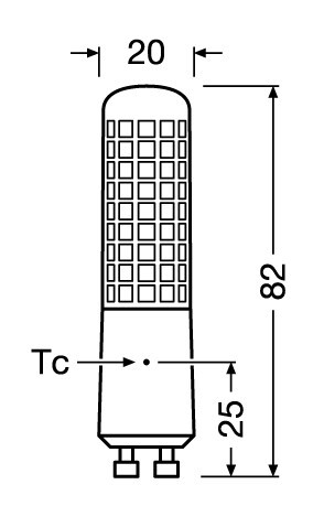 607378 LAMPARA TUBULAR LED DIMABLE GU10 7W 2700K SPECIAL T LEDVANCE