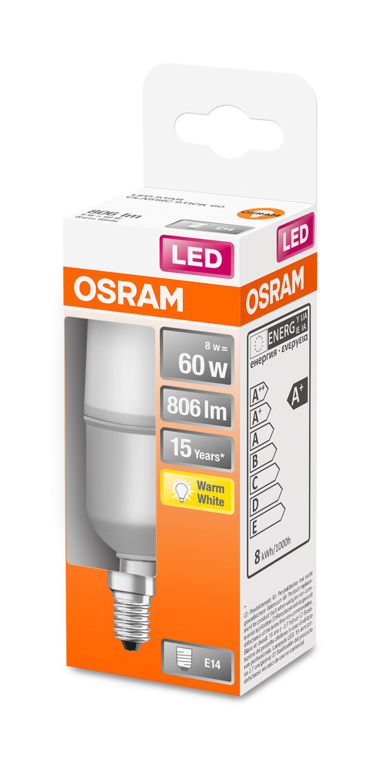 428362 LAMPARA TUBULAR STICK LED E14 8W 2700K STAR OSRAM