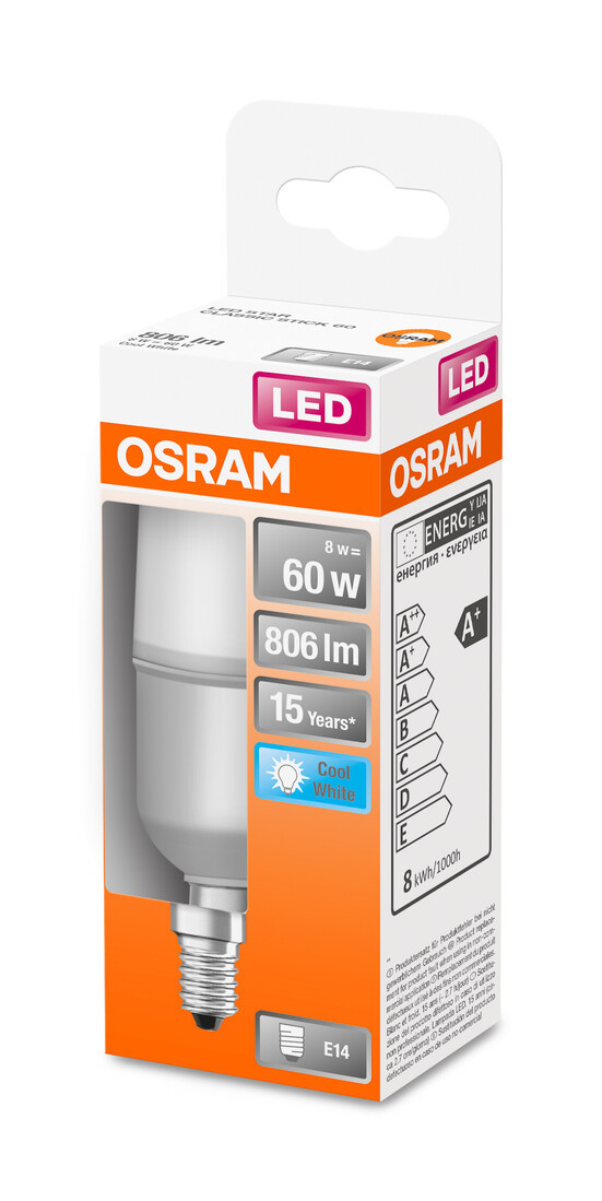 428423 LAMPARA TUBULAR STICK LED E14 8W 4000K STAR OSRAM
