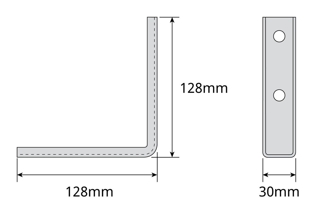 2409 SOPORTE ESCUADRA ATORNILLABLE 128mm.