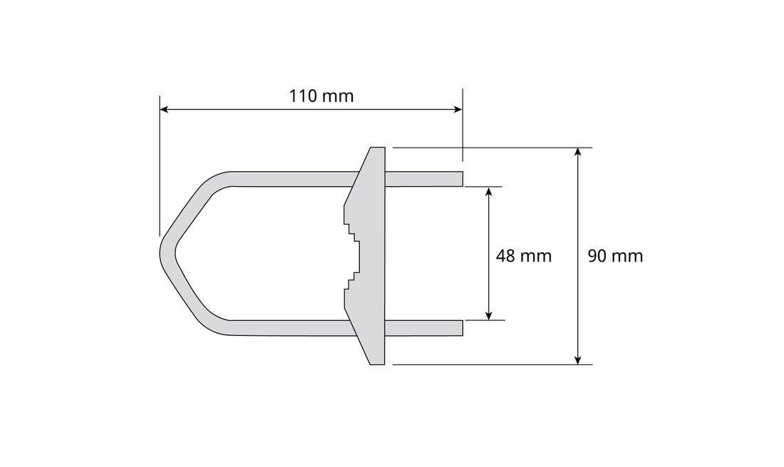 2047 ABRAZADERA MASTIL HORQUILLA CON PUENTE BR