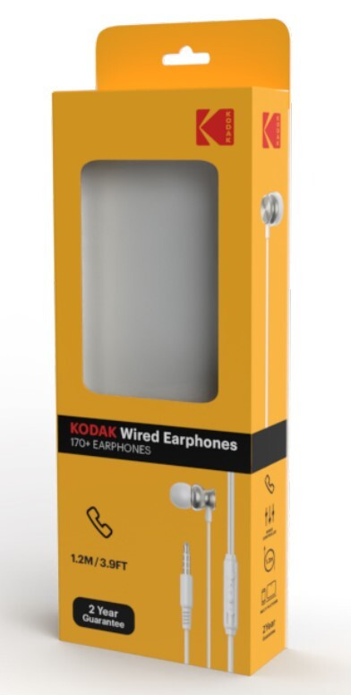 30425927 AURICULARES INTRAUDITIVOS BLANCO/PLATA 1,2m 170+ JACK 3,5mm KODAK