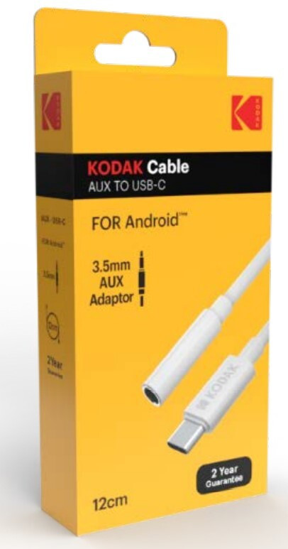 30425859 10cm CABLE ADAPTADOR AUDIO JACK 3,5mm-USB C KODAK