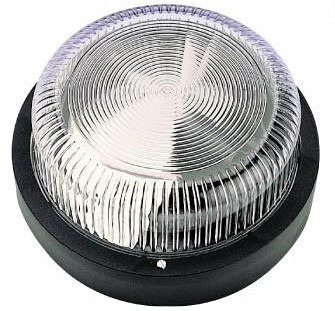 APLIQUE ESTANCO REDONDO SIN REJILLA NEGRO