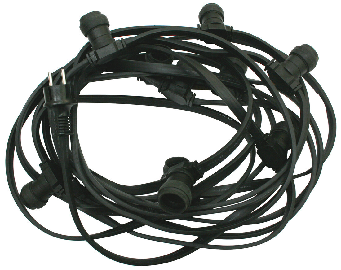 79.610/20 20m GUIRNALDA NEGRA C/20 BASES E27 IP65