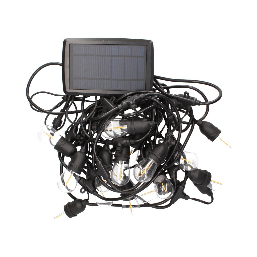 201210010 KIT 10m GUIRNALDA SOLAR CON 20 PORTALAMPARAS IP44 HELEM GSC