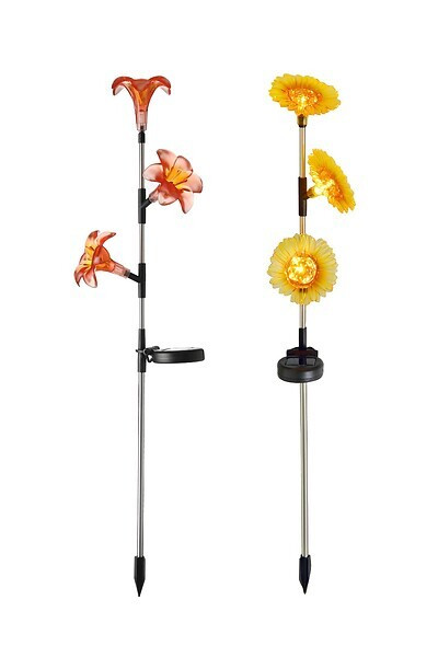 G4450 ESTACA 3 FLORES LED DECORATIVO SOLAR GALIX