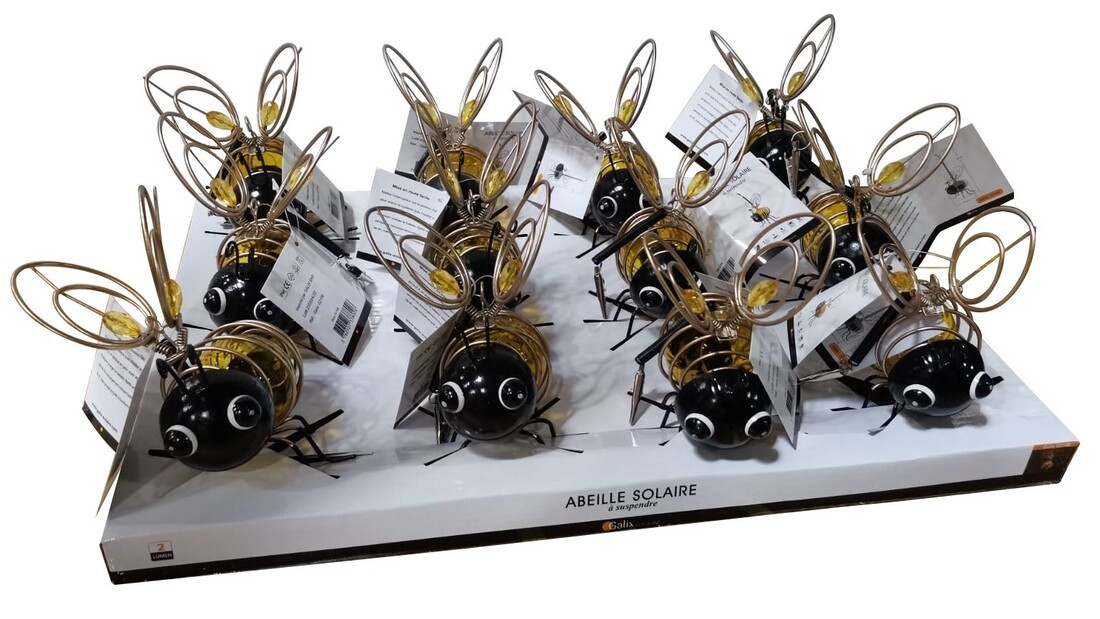 G2106 ABEJA SOLAR DECORATIVA METAL+PVC GALIX