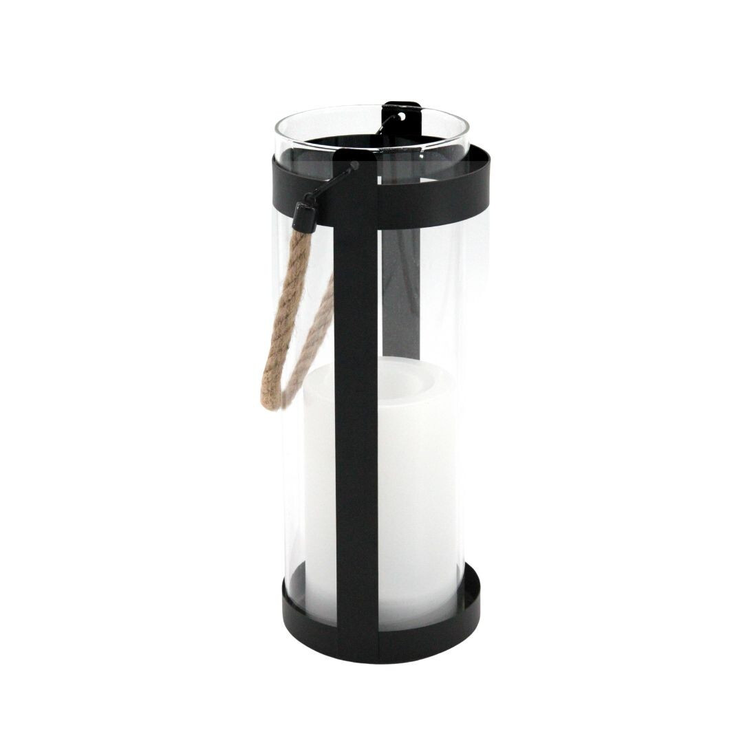 G2009 LAMPARA SOLAR VELA PARPADEO BOTE C/ASA METAL+VIDRIO GALIX