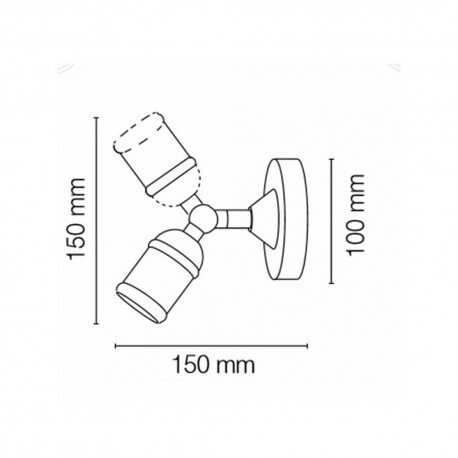 43-431-01-006 APLIQUE METAL ORIENTABLE CUERO CALABRI E27