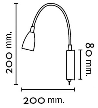 40994 APLIQUE LED LECTOR ARTICULADO CROMO 3W 3000K