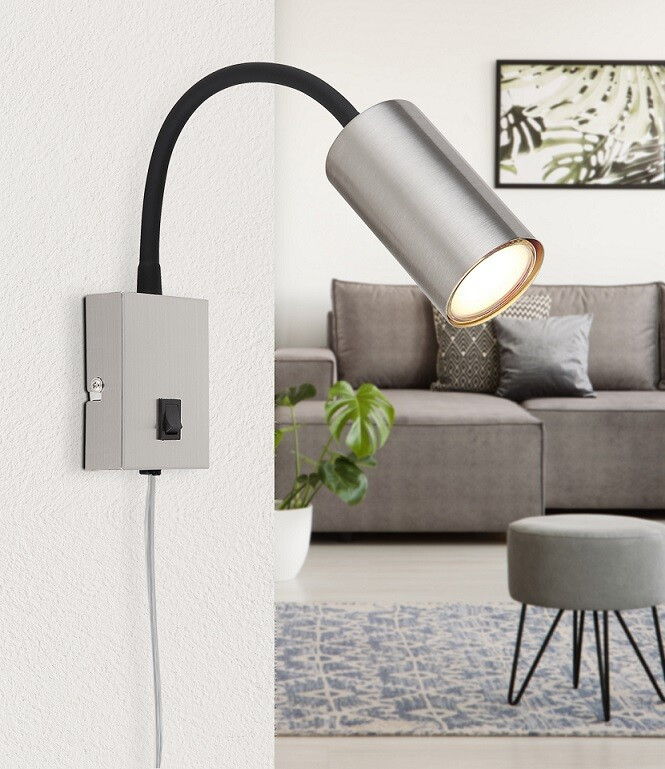 57911W APLIQUE FOCO PARED INTERRUPTOR 1xGU10 35W 230V METAL ROBBY GLOBO