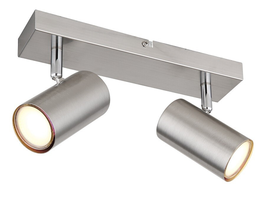 57911-2 REGLETA 2 FOCOS 2xGU10 35W 230V NIQUEL ROBBY GLOBO