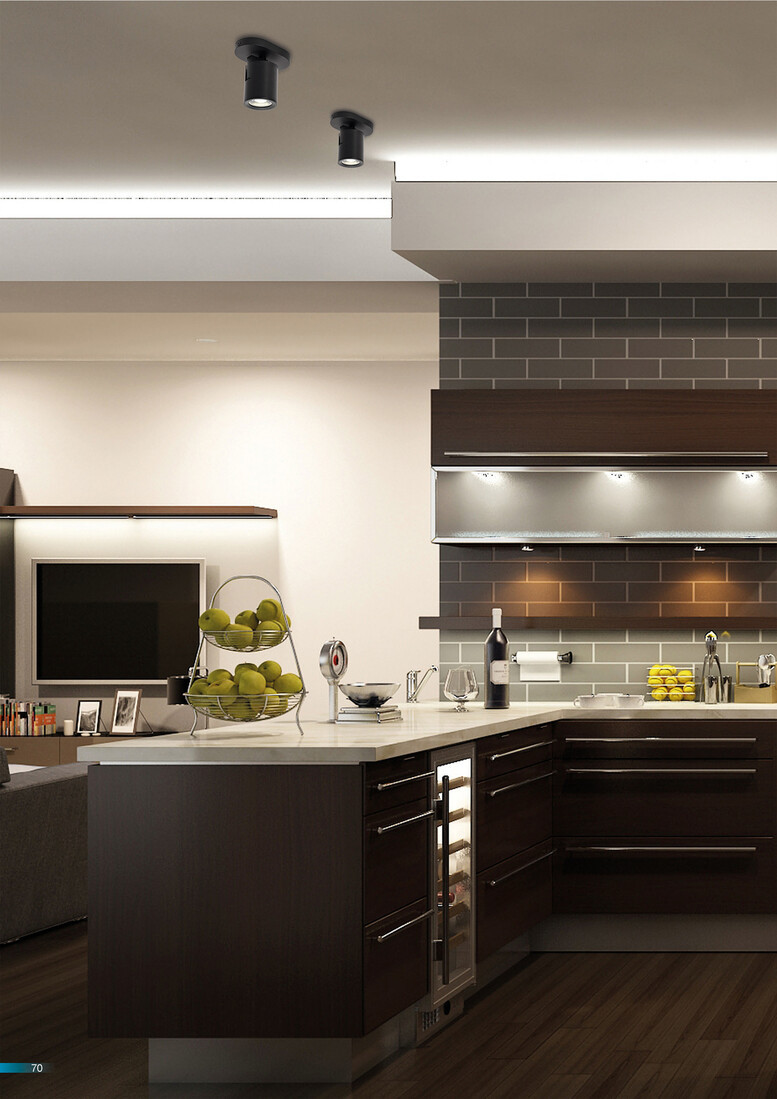 10296 REGLETA ALUMINIO TONIK 2xGU10 NEGRA JUERIC