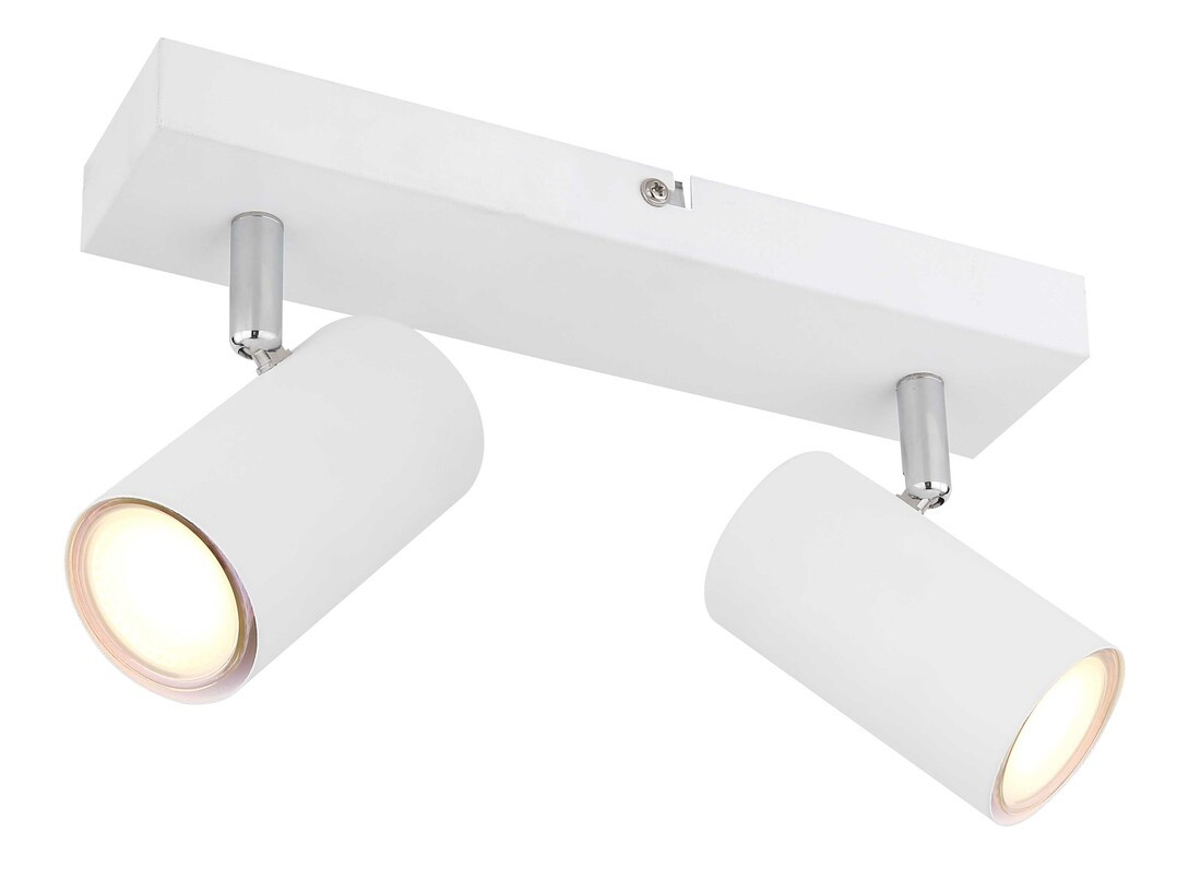 57911-2W REGLETA METAL BLANCO 2XGU10 25W ROBBY GLOBO