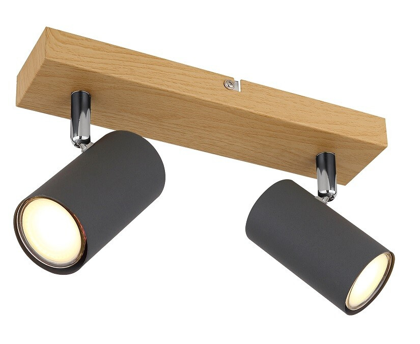 57911-2G REGLETA 2 FOCOS 2xGU10 35W 230V LATON ANTIGUO ROBBY GLOBO