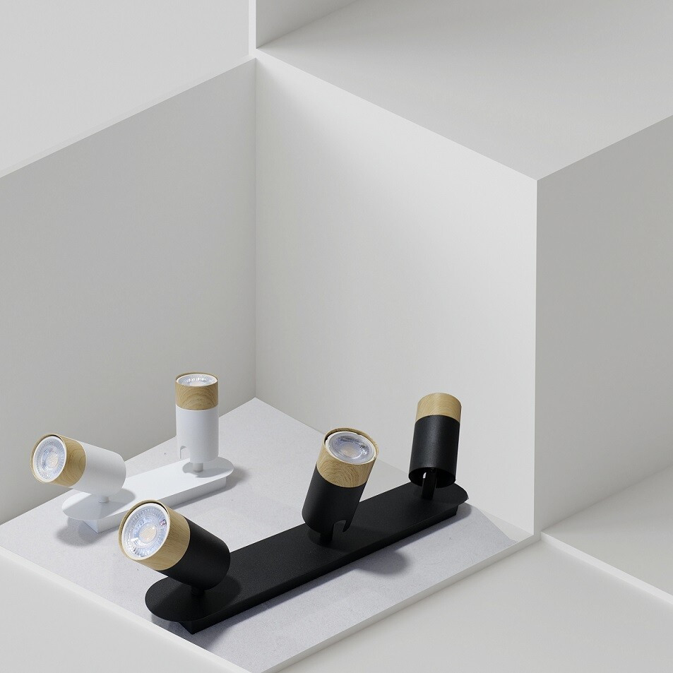 10445 FOCO MADERA BLANCO 2xGU10 STOKE JUERIC