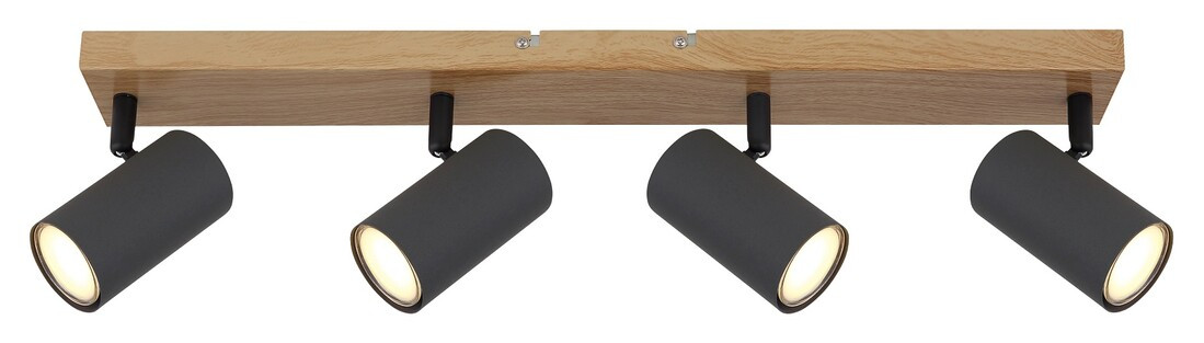 57911-4G REGLETA 4 FOCOS 4xGU10 35W 230V LATON ANTIGUO ROBBY GLOBO