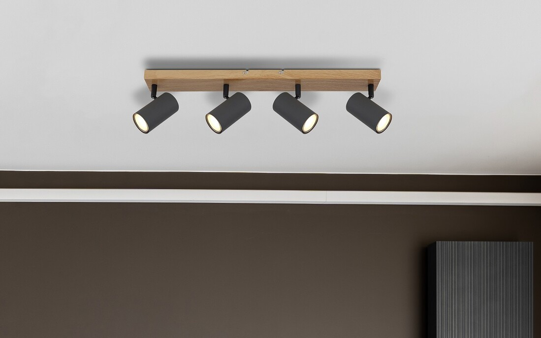 57911-4G REGLETA 4 FOCOS 4xGU10 35W 230V LATON ANTIGUO ROBBY GLOBO