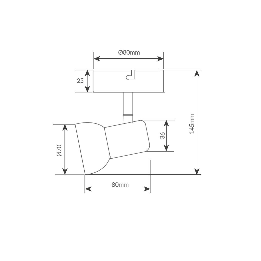202000033 FOCO TECHO 1xGU10 BLANCO KAITOLA GSC