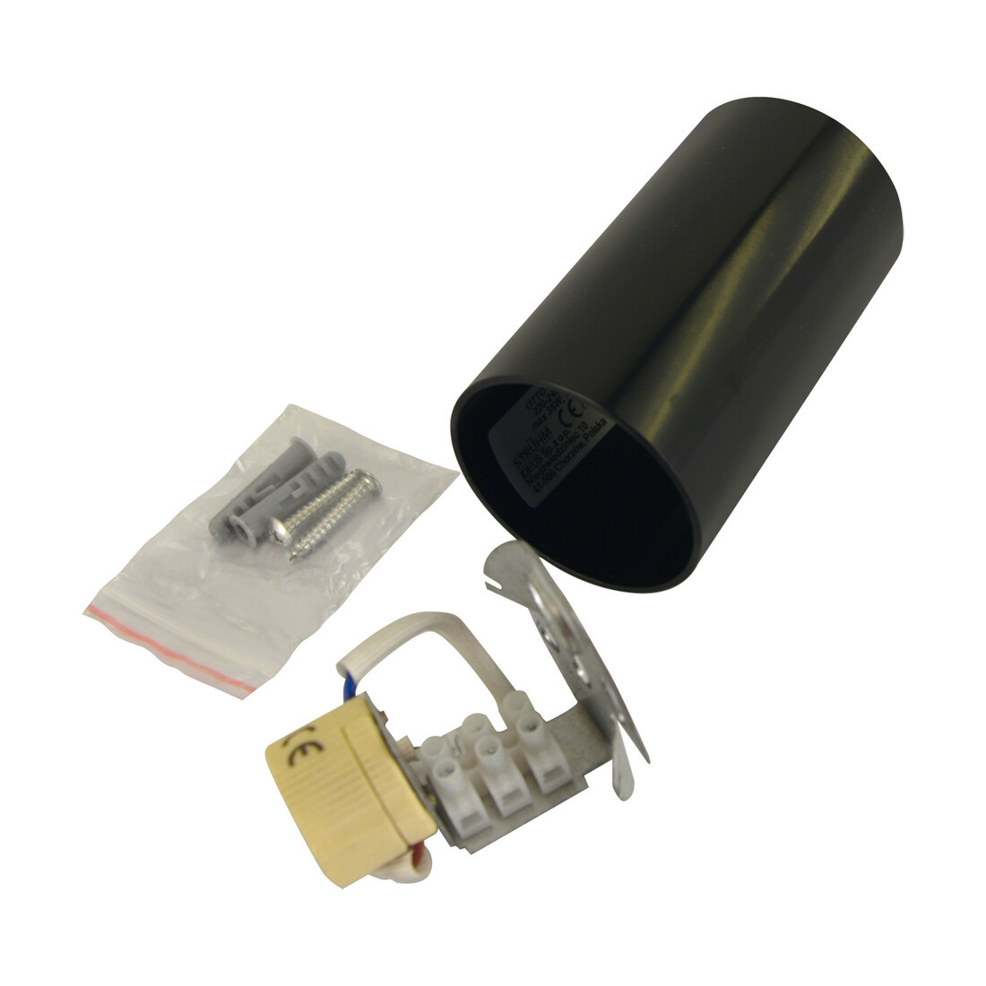 03567 APLIQUE DE TECHO NEGRO GU10 35W IP20 Ø56 OTTO STRÜHM