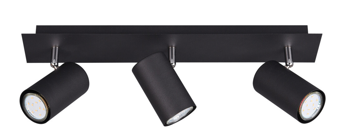 802400332 REGLETA 3 FOCOS MARLEY NEGRA GU10 TRIO